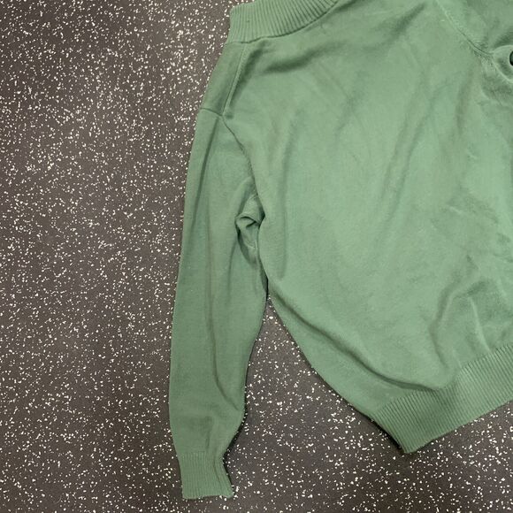 Duluth Trading Co. Sweater Mens M 1/4 Zip Long Sleeve High Neck Cotton Green - Picture 15 of 16